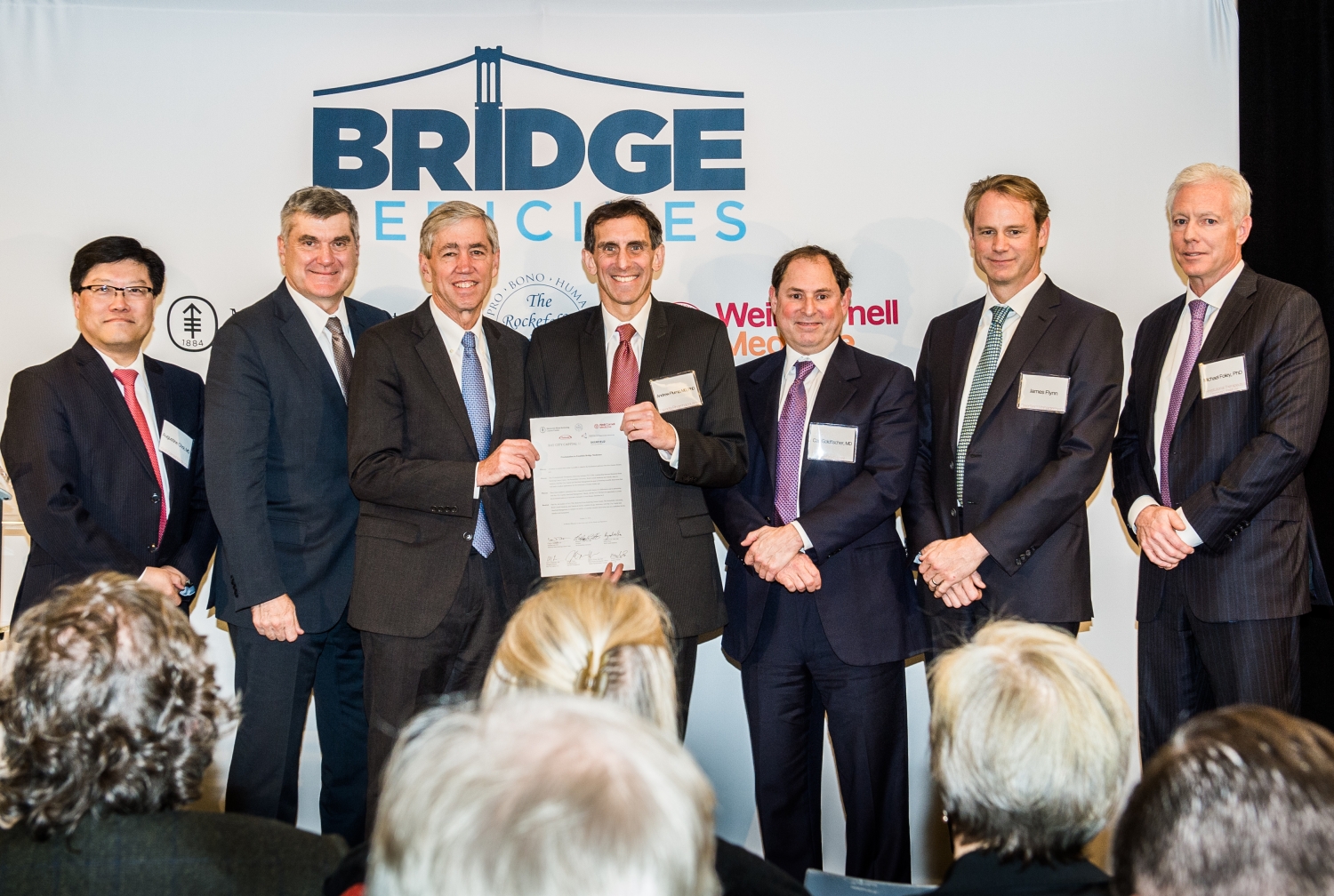 Drs. Augustine M.K. Choi, Craig B. Thompson, Richard P. Lifton, Andrew Plump, Carl S. Goldfischer and Michael Foley; James Flynn